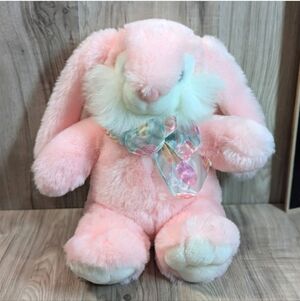 Bunny Rabbit Stuffed Animal Pink Vintage 1999